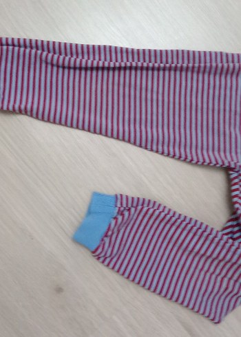 Kız Çocuk Çizgili Tayt pijama - Görsel 4