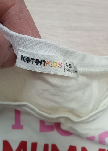 Beyaz Baskılı Kız Çocuk Tişörtü - Görsel 3