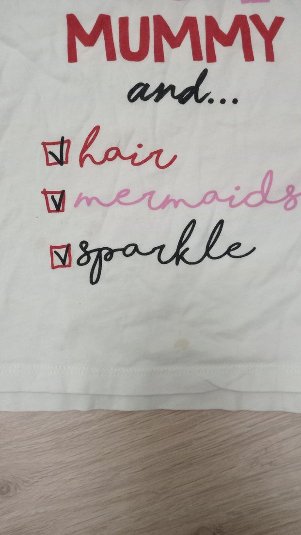 Beyaz Baskılı Kız Çocuk Tişörtü - Görsel 2