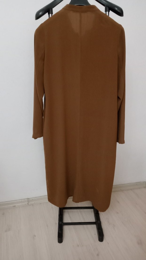 Kuşaklı Uzun Kadın Kaban - Bohem Stil - Görsel 3