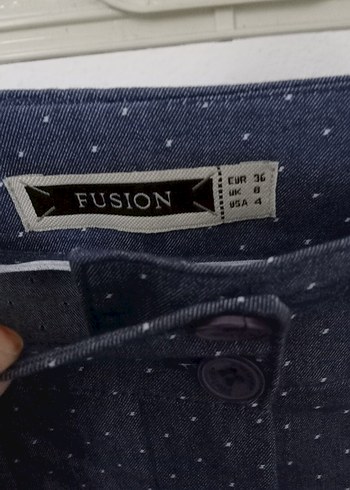 Puantiye Mini Kot gorunumlu kumas Etek - Görsel 5