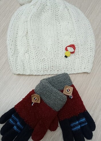 1-2 Yaş, 19 cm Beden Şapka eldiven