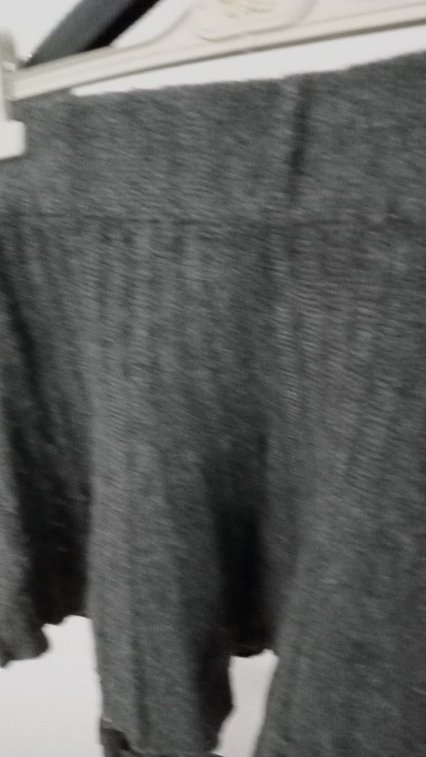 Gri Örgü Kadın Mini Etek - Görsel 2