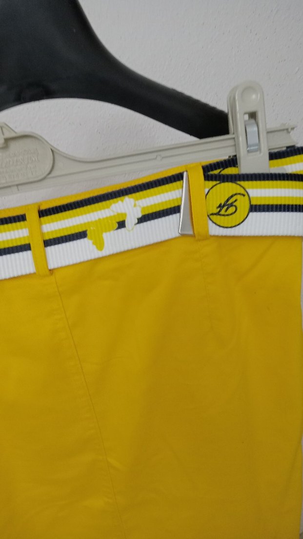 Sarı Kemerli Mini Etek - Görsel 4