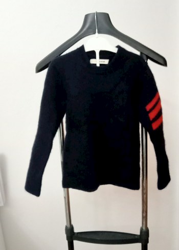 Zadig & Voltaire Koyu Lacivert Kirmizi Seritli Triko Kazak