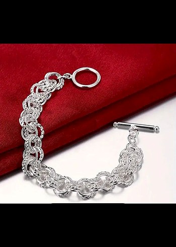 zincir gümüş bileklik - Görsel 2
