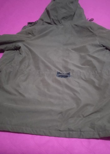 Fermuarlı haki Kadın Midi Mont - Görsel 3