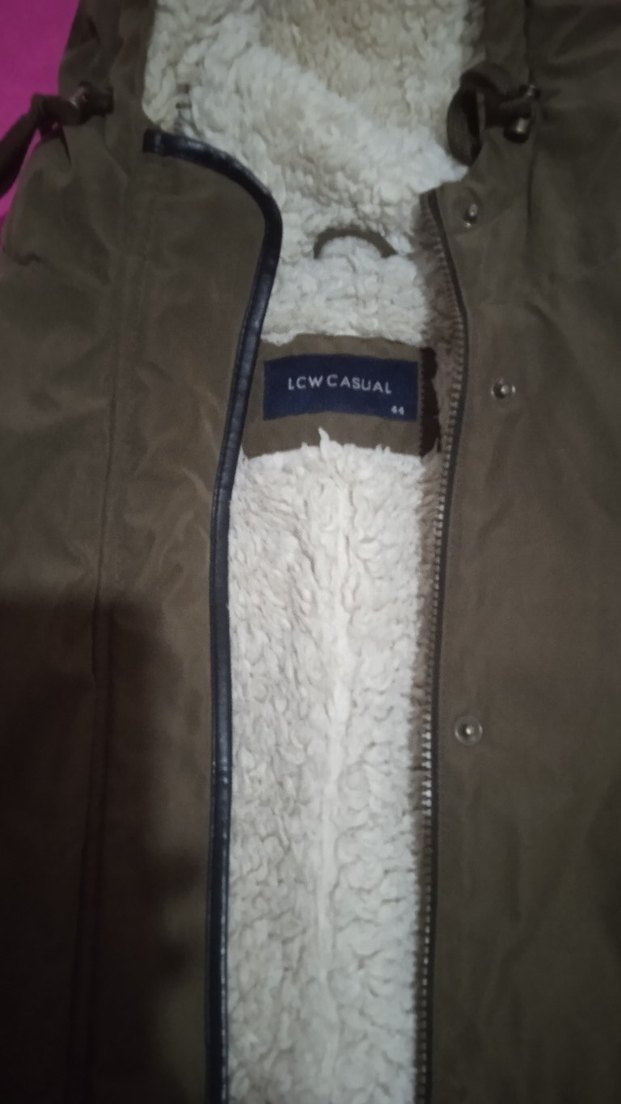 Fermuarlı haki Kadın Midi Mont - Görsel 2