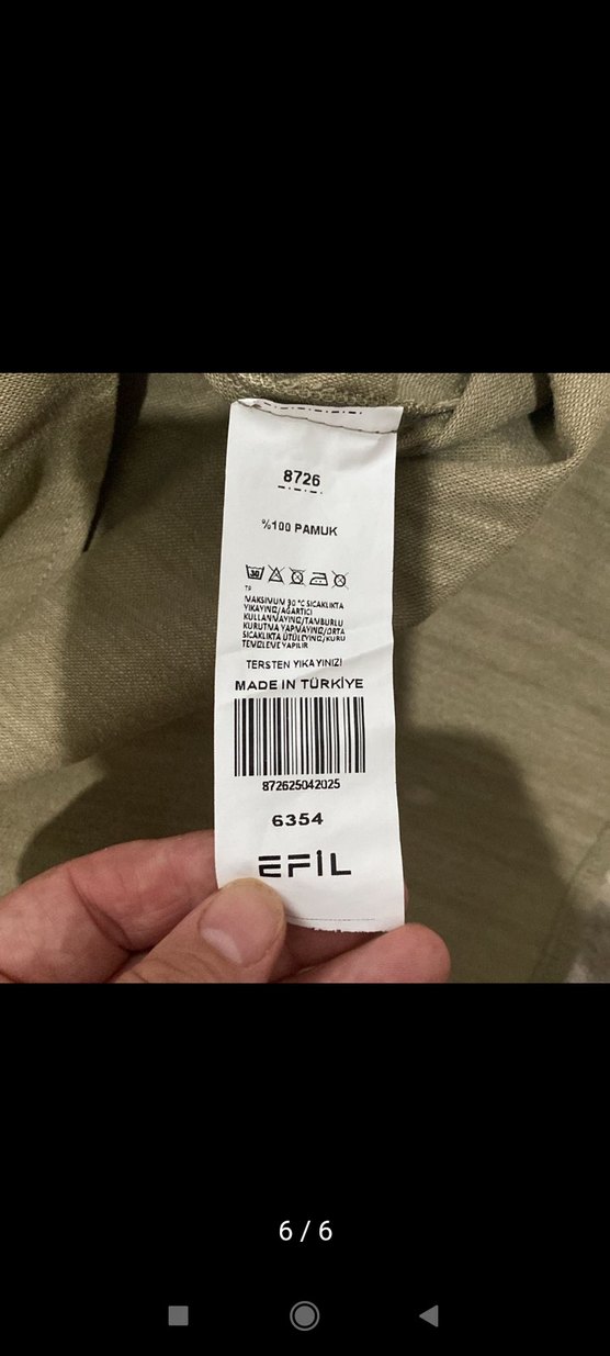 Kadın Haki Keten Kısa Kollu Bluz — görsel 6/7