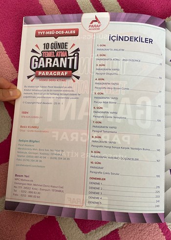 Paraf Akademi 10 Günde Paragraf Video Ders Kitabı - Görsel 2