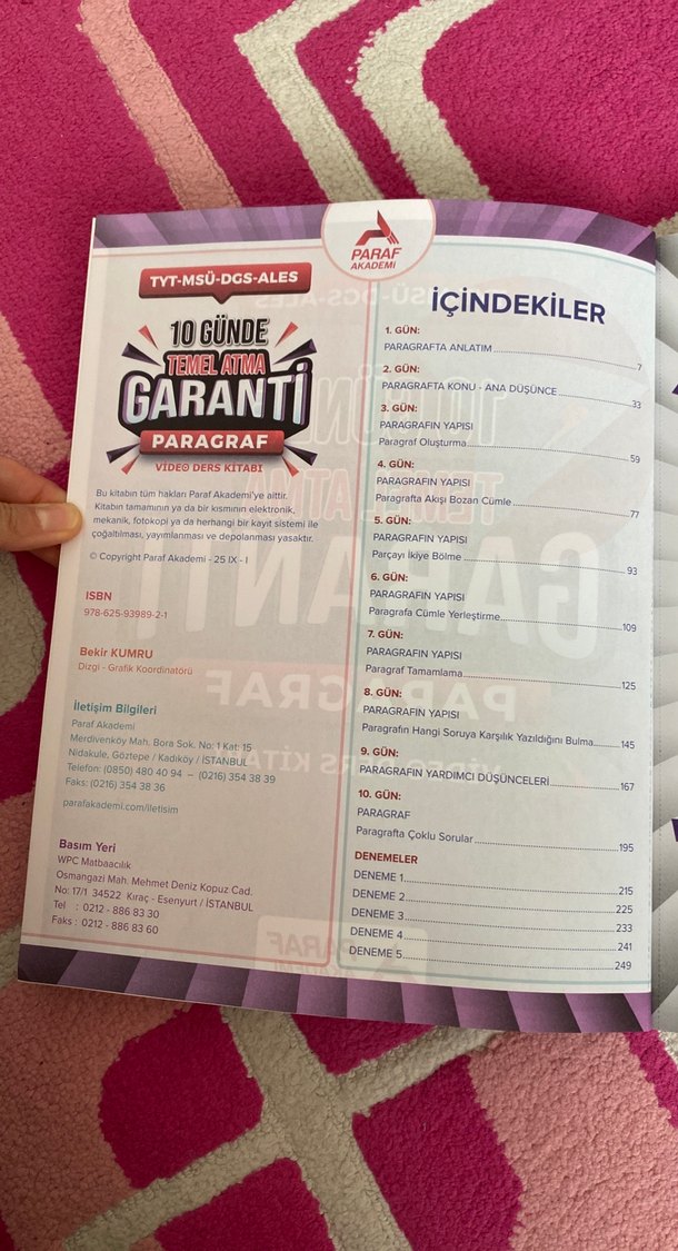 Paraf Akademi 10 Günde Paragraf Video Ders Kitabı - Görsel 2