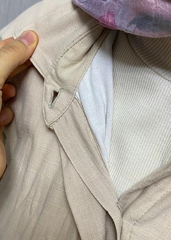 Bej Kadın Uzun Keten Elbise - Görsel 3