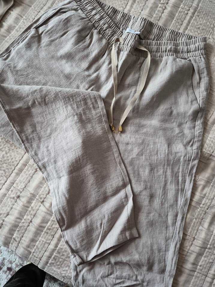 Bej renginde kadın rahat pantolon - Görsel 3