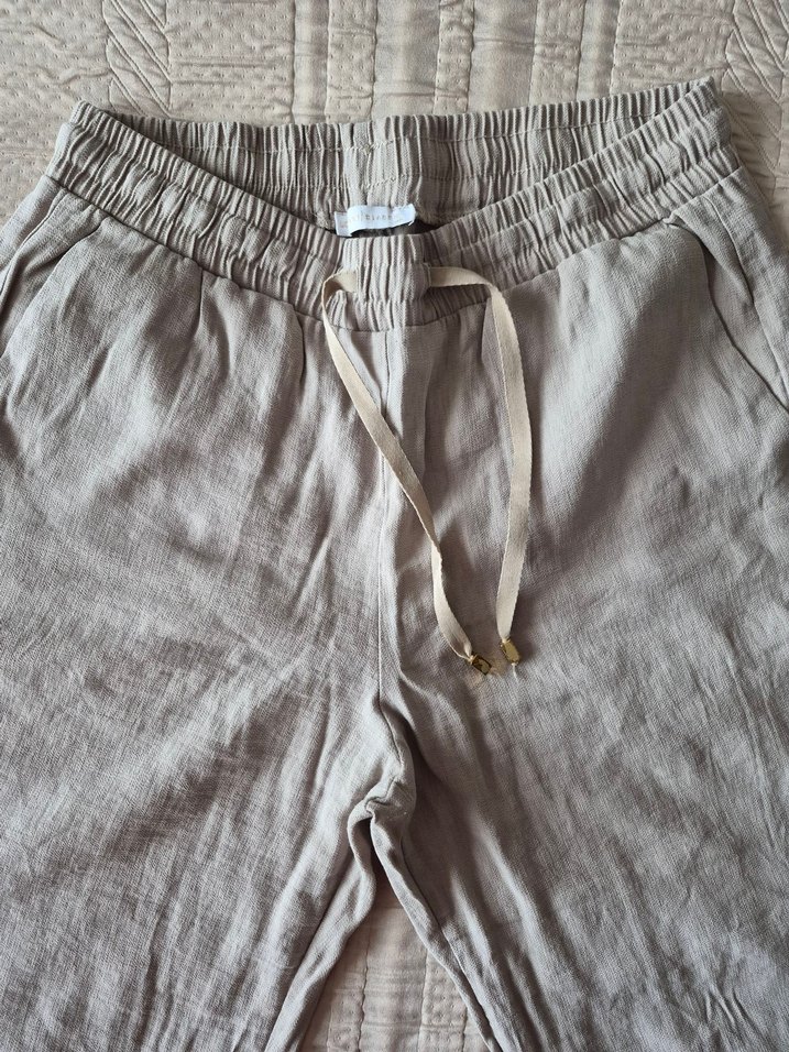 Bej renginde kadın rahat pantolon - Görsel 2