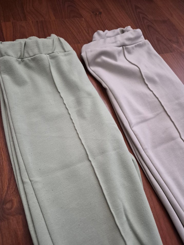 Bej kız çocuk Normal Kesim pantolon tayt - Görsel 2