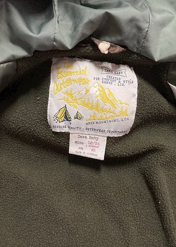 18-24 Ay Beden Kürk Detaylı Kamuflaj Kapüşonlu zara Erkek Çocuk Mont