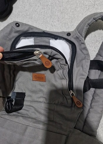 3 cepli Gri Bebek Taşıyıcı Kanguru - Görsel 3