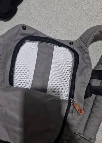 3 cepli Gri Bebek Taşıyıcı Kanguru - Görsel 4