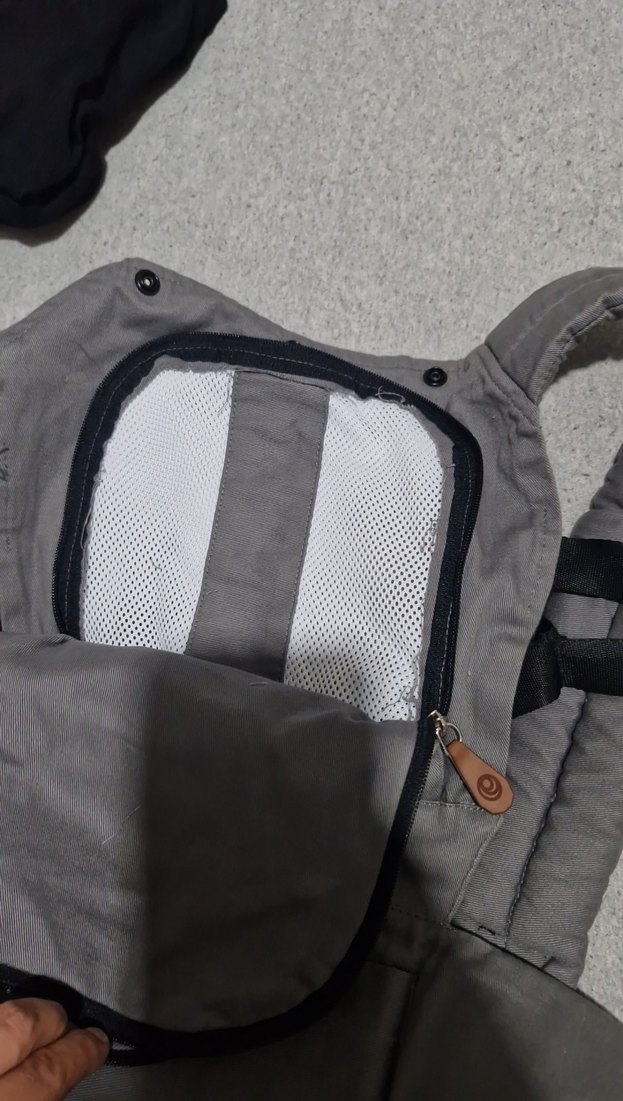 3 cepli Gri Bebek Taşıyıcı Kanguru - Görsel 4