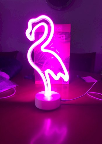 #Pembe Flamingo Neon Masa Lambası