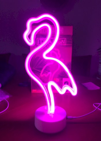 Beden pembe Renk #Pembe Flamingo Neon Masa Lambası