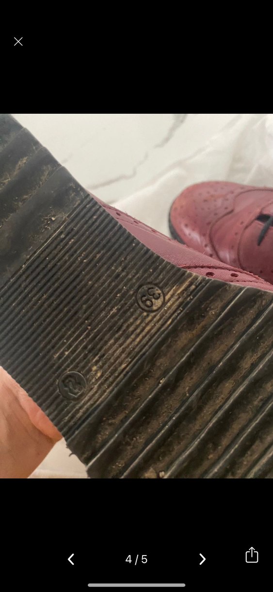 Bordo Deri Kadın Klasik Ayakkabı - Görsel 3