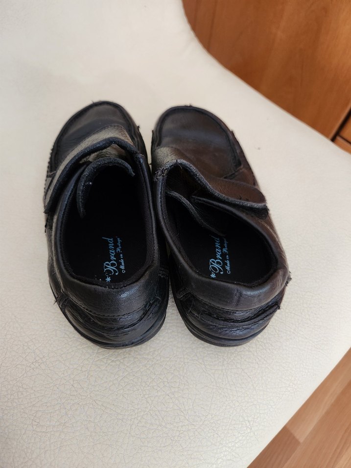 Kemerli Siyah Deri Erkek Çocuk Ayakkabısı - Görsel 2