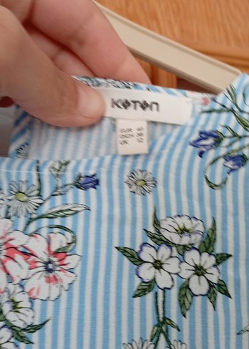 Mavi Çiçek Desenli Uzun Hamile Elbisesi - Görsel 3