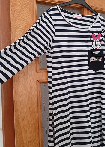 Çizgili Uzun Kollu Hamile Tunik - Görsel 2