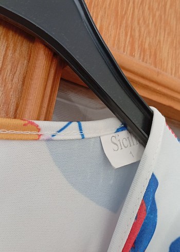 Renkli Pilili Uzun Kollu Bohem Elbise - Görsel 3