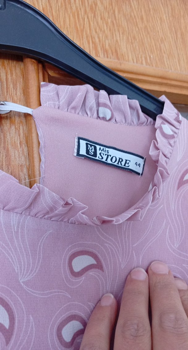 Pembe Bohem Uzun Kollu Piliseli Elbise - Görsel 3