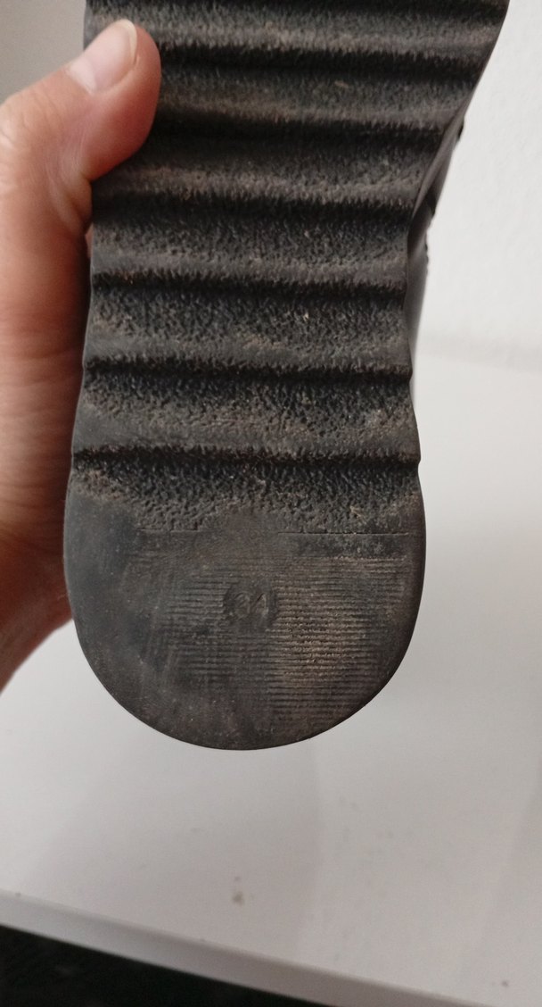 Siyah Deri Stiletto Topuklu Punk Bot 34 numara - Görsel 3