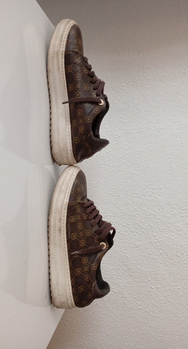 Kahverengi Yılan Desenli Bağcıklı Kadın Spor Ayakkabı - Görsel 2