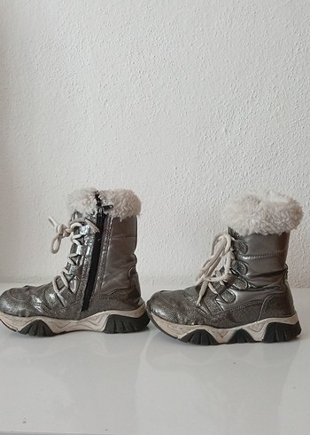 Gri Kürklü kız çocuk Yüksek Topuklu Bot - Görsel 2