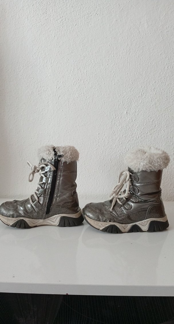 Gri Kürklü kız çocuk Yüksek Topuklu Bot - Görsel 2