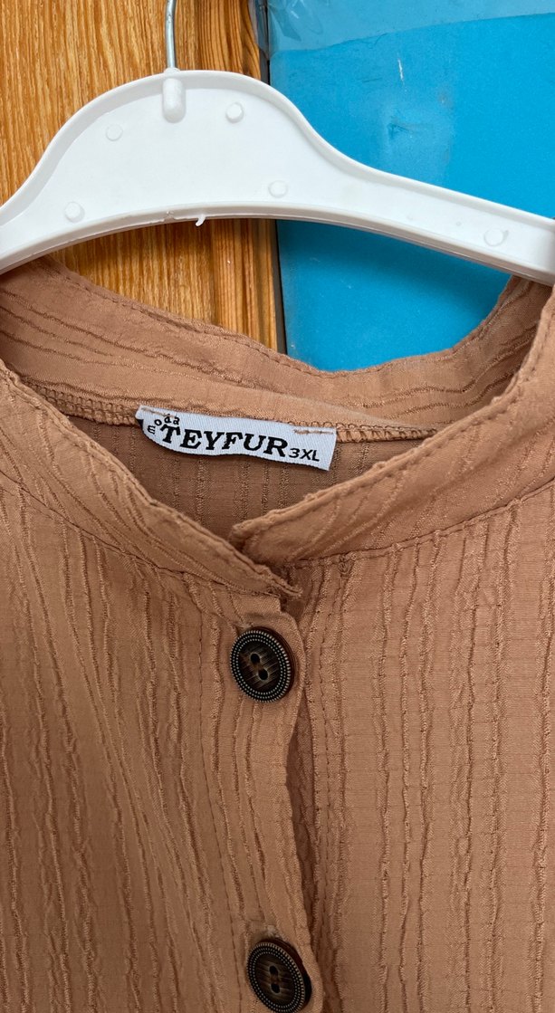 Bej Bohem Uzun Keten Elbise - Görsel 4