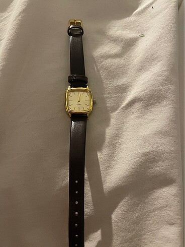 Beden retro minimal kahve kordonlu kadın saati
