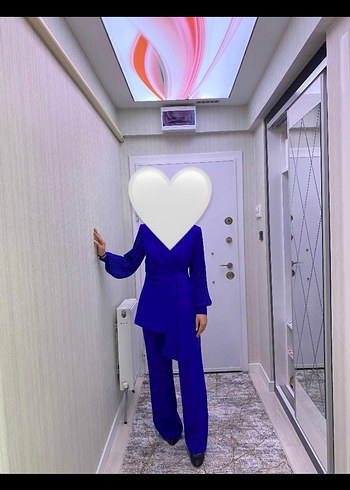 38 Beden Mavi Piliseli vuntal butik Takım