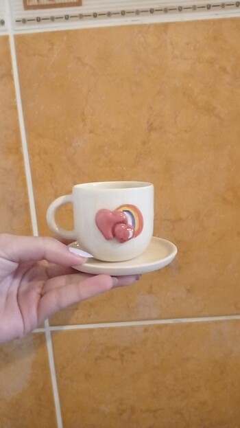 Beden El yapımı seramik handmade kahve fincanı ve tabağı