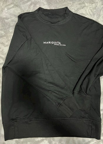 Trendyol & Milla Siyah Baskılı Kadın Sweatshirt Uzun Kollu