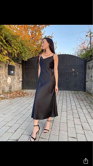 Saten elbise