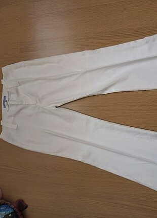 Beyaz zara basic pantolon 