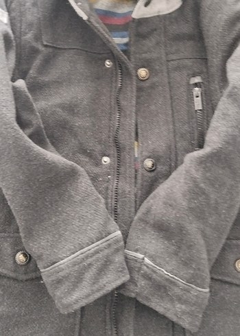 Gri Erkek Çocuk Düğmeli Ceket - Görsel 2