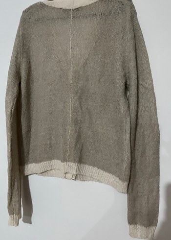 Bej Triko Kadın Hırka Uzun Kollu - Görsel 3