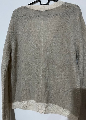 Bej Triko Kadın Hırka Uzun Kollu - Görsel 5