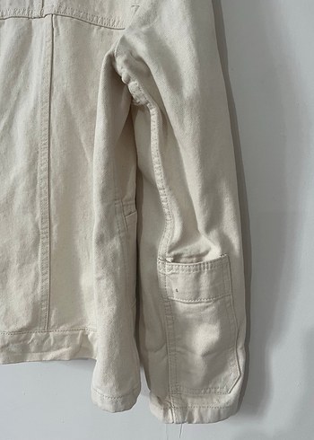 ZARA Düğmeli bej jean Kadın Ceket - Görsel 7