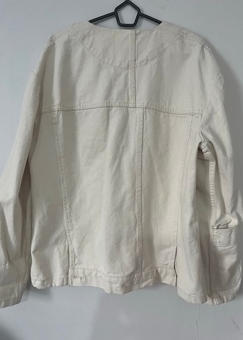 ZARA Düğmeli bej jean Kadın Ceket - Görsel 3