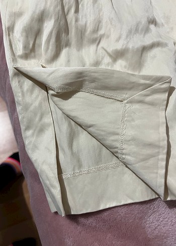 Zara Beyaz Keten Midi Pantolon - Görsel 6