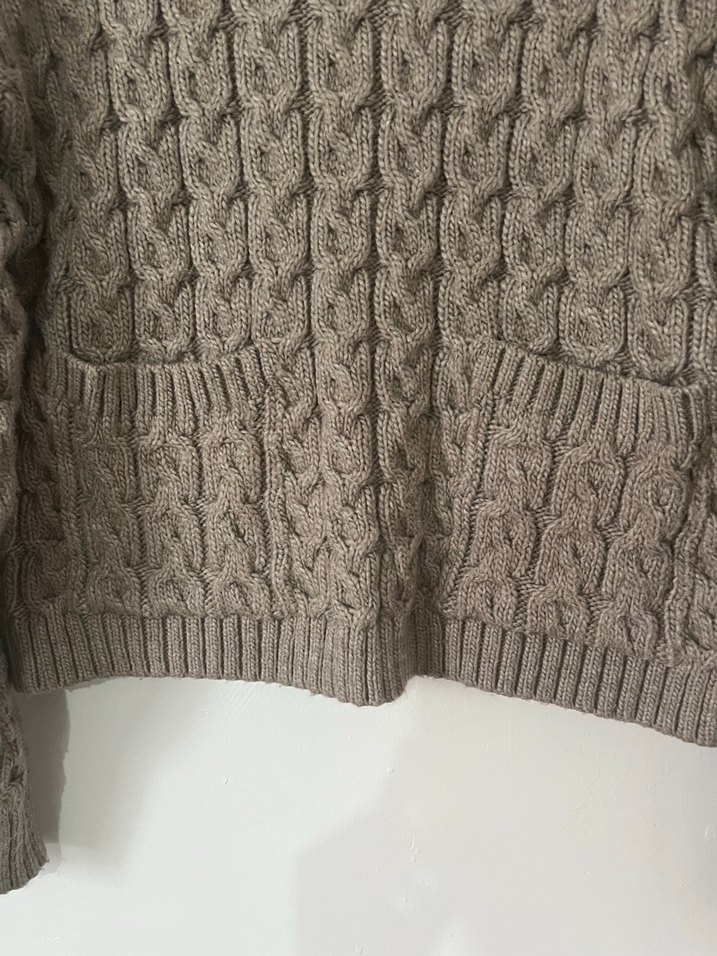 kahve Örgü Kadın Yarım Balıkçı Kazak - Görsel 4