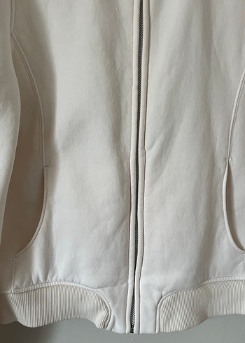 Kadın bej Fermuarlı Yüksek Yaka Sweatshirt - Görsel 4